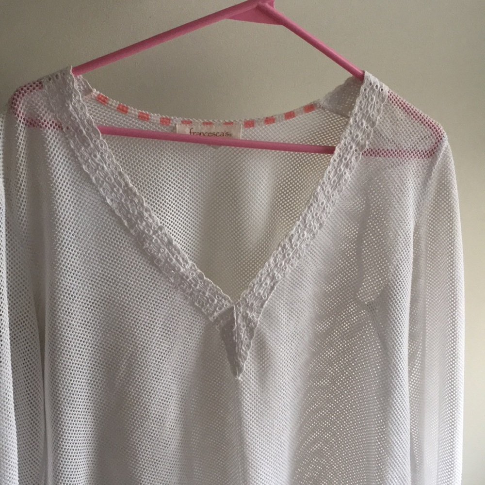 Mesh swim suit cover up from Francesca’s